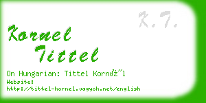 kornel tittel business card